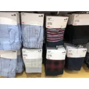 Uniqlo全新男用四角褲、平口內褲(M,L,XL)