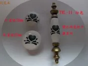 《花花木工DIY補給站-把手類四 -9-11》-鄉村風愛心白底雙孔陶瓷把手、陶瓷手把、雙孔把手