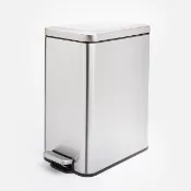 【特力屋】奈羅緩降垃圾桶15L 窄型 不鏽鋼