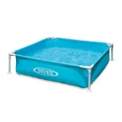 (店+)【INTEX】方型四柱游泳池/戲沙池122x122cm 337L(57173)