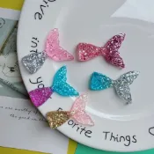 【100pcs】樹脂飾品配件美人魚尾巴diy滴膠手機殼材料 蛋糕插牌鞋包玩具裝飾