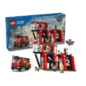 【LEGO 樂高】城市系列 60414 消防局和消防車(玩具車 交通工具)