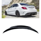 BENZ 賓士 C系 W205 C205 尾翼 鴨尾 定風翼 PSM AMG款 亮黑 水轉印 碳纖紋 鍛造碳紋 真碳纖維