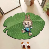 昕購商鋪 48H出貨現貨Labubu硅藻泥橡膠墊玄關入戶門墊衛生間吸水腳墊浴室地墊批發