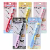 小禮堂 Sanrio 三麗鷗 筆型攜帶式剪刀 (格紋款) Kitty 美樂蒂 酷洛米 大耳狗
