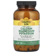 【iHerb】鄉村生活, Target-Mins® 鈣鎂鉀營養片，180 片裝