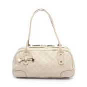 【DOKODEMO】【二手】Gucci Princy Guccissima 單肩包 161720 象牙色皮革 Princy Guccissima 迷你波士頓包 女士二手 B