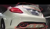 BENZ 賓士 W205  C300 原廠後下巴.尾翼.尾飾管.方向燈殼 C180 C200 C250