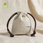 【客製化】定製束口袋人字紋棉麻抽繩袋珠寶首飾棉布收納袋禮品袋可印logo 小瑩訂製