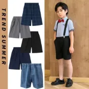 (店+)千藝✨兒童短褲 男童休五分褲 大童休閒褲 夏季棉短褲 韓版 學院風 國小國中制服套裝 兒童禮服 男生童裝