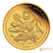 【TRUNEY貴金屬】2026澳洲首次淘金熱175周年精鑄金幣1/4盎司 - 盒裝