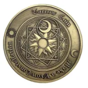 ✨藏物玩家✨ 40 公厘 日月星座圖紋仿古金屬工藝章 雙面浮雕浪漫百搭 適合贈禮 居家擺飾隨身把玩收納小工藝