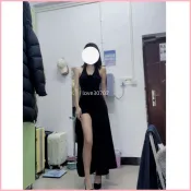 【紅色洋裝】法式氣質禦姐 掛脖露背開叉包臀裙 可拆玫瑰設計 修身顯瘦 派對宴會禮服 女性連身裙 SWXC
