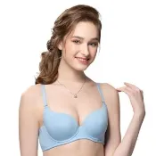【Swear 思薇爾】無痕美人系列A-D罩壓模素面無痕女內衣(雲彩藍)