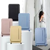 【Samsonite 新秀麗】20吋 MODIO 前開式/上掀式可擴充大容量PC防盜拉鍊避震輪行李箱/登機箱(多色可選)
