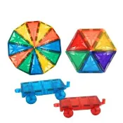 【ScienceBaby】雪鑽磁力片補充組 小車三角形 12pcs(安全無毒 兒童玩具 益智安全無毒 兒童玩具 益智玩具)