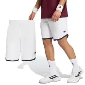 【adidas 愛迪達】Classics Short 男款 白色 抽繩 吸濕 排汗 網球 球褲 運動 短褲 KY8879