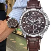 【CITIZEN 星辰】Eco-Drive光動能萬年曆商務腕錶-42mm(BL8160-07X) 父親節 送禮自用