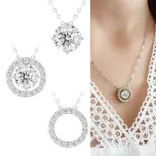 【AURORA 歐羅拉】GIA 50分DVVS2八心八箭天然真鑽石 鉑金台 鑽墜 緣起(一墜三戴)