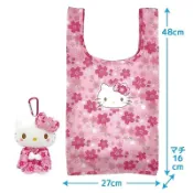 日本 Sanrio 三麗鷗 Hello Kitty 掛飾娃娃 收納購物袋 櫻花和服Kitty 環保袋