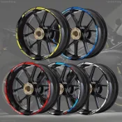 熱銷 輪框貼 輪轂貼 適用於YAMAHA 山葉XMAX300機車輪轂貼花TMAX560/530機車輪圈反光貼紙