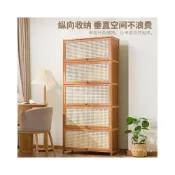 (店+)日式ins風仿藤編置物櫃 書櫃 收納櫃 茶櫃 櫥櫃 置物架 層架 儲物櫃 居家收納 鞋櫃 鬥櫃 儲物罐