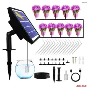 太陽能自動澆花器 IP67防水 智能定時 支持10-15個盆栽 10-15種澆水模式 防虹吸止回 園藝陽臺太陽能澆水設備