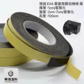 樂晟塑料🛡️- 現貨 背膠款 EVA緩衝泡棉條 黑 1cm 台灣製造 防撞條 吸音條 密封條 氣密條