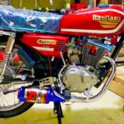 鶴町商社 CG125/WY125機車排氣管前段復古改裝臺灣野狼排氣筒雙層含附件
