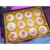 錦美齋北港大餅-中秋禮盒-白豆沙禮盒12入