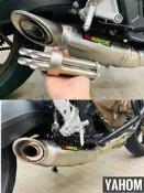 (YAHOM) Akrapovic MT09 CB650R MT07鈦蠍子管 訂製消音塞 三孔改單孔 做工細膩 現貨供應