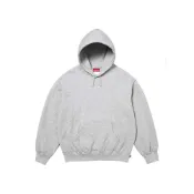 (店+)【SUPREME】Supreme Satin Appliqué Hooded 灰色 連帽 帽踢 長袖 SUP-553 [台灣現貨]
