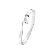 【Georg Jensen 喬治傑生】Torun 手鐲 紅色藍寶石(純銀 紅色藍寶石)
