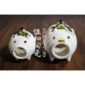(店+)+佐和陶瓷餐具批發+【萬古燒蚊香豬(L)-日本製XL12034-22】擺設 蚊香 香氛蠟燭 送禮