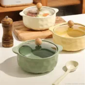 🔥臺灣出貨 北歐陶瓷泡麵碗 帶蓋 學生宿舍 方便麵碗 大號湯碗 螺螄粉碗 陶瓷碗 泡麵碗 台灣製 雙層隔熱 保溫碗 簡約