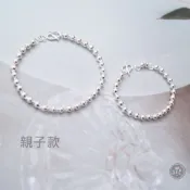 【Jia's】《親子》光珠素面S扣 小孩純銀手鍊 足銀手鍊 親子手鍊 足銀990。正生純銀