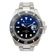 【Valentino Coupeau】經典藍黑水鬼款陶瓷圈夜光鋼錶-e(范倫鐵諾 古柏  VCC)
