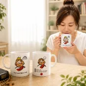 馬克杯 手繪插畫 - 耶穌系列 / 愛永不失敗 / 鶯歌無毒環保製作