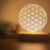 生命之花小夜燈/靈性/冥想/能量/智慧/西塔/客製化夜燈/神聖幾何