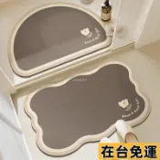 🔥台灣發出🔥 水晶絨浴室吸水地墊防滑速幹軟墊廚房墊子衛生間厠所耐臟門口地毯 洗手間地墊 腳踏墊 SZZG