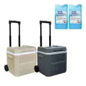 (店+)【妙管家】伸縮拉桿式拖輪保冷冰桶18L HKI-018(戶外露營野餐發泡保冷箱 釣魚冰箱 烤肉冰桶)