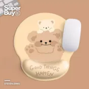 【Superbuy】3D硅膠滑鼠墊/辦公滑鼠墊/遊戲滑鼠墊 記憶棉回彈手托/柔軟手腕墊/護腕墊 卡通鼠標墊 硅膠護墊防滑