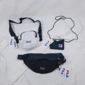 現貨 兩款 多色 FILA 經典 LOGO fila腰包 黑 粉 深藍 腰包 有暗袋 側背包 男女可背