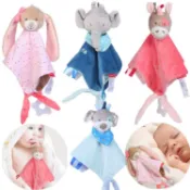 現貨〔安撫玩具A1H】多功能動物安撫巾 ♥ 可綁奶嘴牙膠安撫玩偶 響紙啟蒙玩具 ♥ 嬰兒安撫巾 感統發展 陪睡玩偶