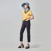 【iROO】跳色包邊錐形褲