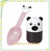 asdfkitty可愛家精品店 asdfkitty*日本msa 熊貓攜帶式香鬆罐-拌飯粉罐-附小湯匙-可放肉鬆-辣椒粉-拌飯粉-日本正版商品