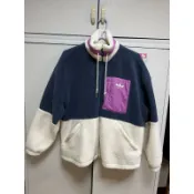正版Adidas Short Sherpa Jk [HR3455] 女運動外套立領休閒撞色抓毛絨國際版藍紫米