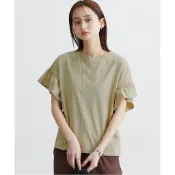 Nissen 100%純棉防汗漬荷葉邊蝙蝠袖上衣 顯瘦修身 寬鬆舒適 透氣大尺碼 女裝