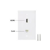 (店+)婕樂數位 HDMI資訊面板 HDMI CAT6 HDMI面板模組 HDMI插座 乙太網路 壁板 RJ45資訊面板 資訊插座