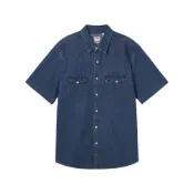 (店+)【LEVIS】86626-0012 levi’s SS25 胸前口袋標籤logo牛仔短袖襯衫 男款